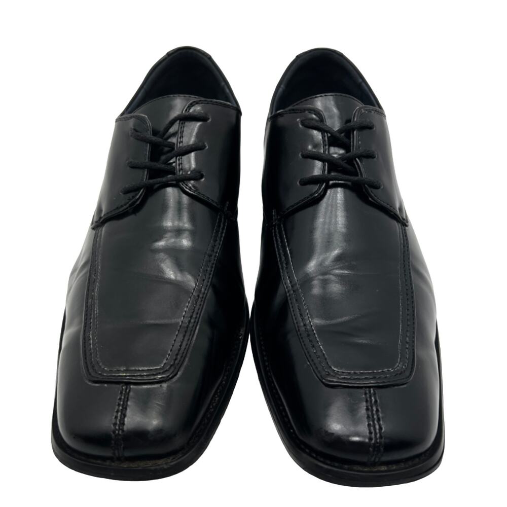 Alberto Fellini Obama Black Upper Square Toe Derby Mens 10.5 Dress Shoes